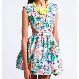 Love Culture Floral Cut-out Dress
